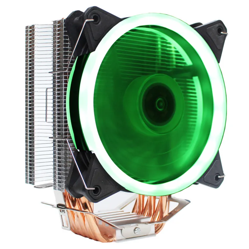 6 с тепловым стержнем heat pipe 3/4PIN 12 см RGB светодиодный компьютер Процессор охлаждающий вентилятор охлаждения радиатора для Intel LGA 1150/1151/1155/1156/775/1366 AMD