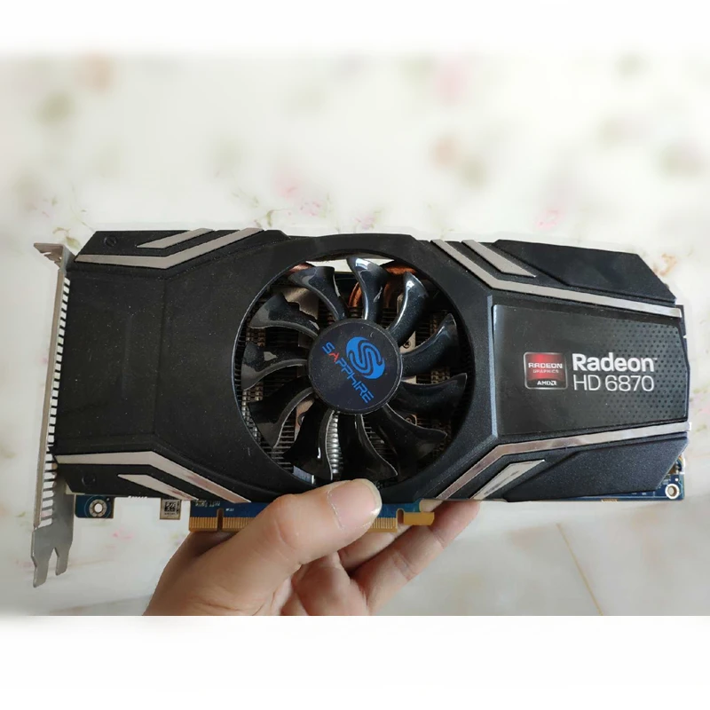 Original SAPPHIRE HD 6870 1GB Graphics Cards GPU AMD Radeon HD6870 1G GDDR5 Video Screen Cards PC Computer Game Map PCI-E HDMI