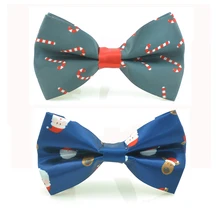 Очень хороший рождественский большой галстук-бабочка " Happy New year/X-MAS" Дизайн смешанный полиэфирный тканый классический мужской вечерние Галстук Подарочный галстук