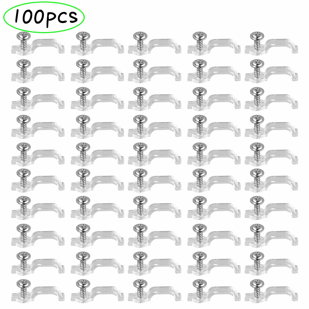 100Pcs/Set Mounting Bracket Clip Fastener For Fixing 5050 LED Strip Light For 3528/5050/5630/3014