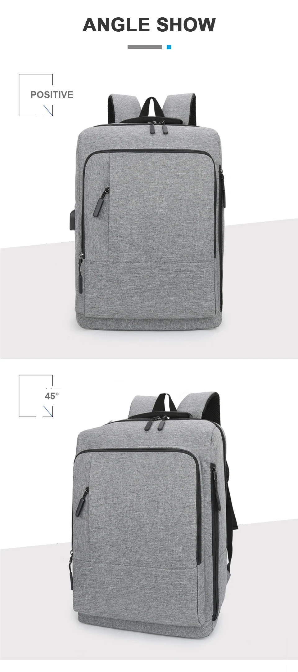 Business Backpack Smart Bagpack Laptop 15.6 Inch Men Travel Women Back Pack USB Charging Waterproof Notebook Male Female Bags (10)