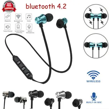 

Metal Magnetic Wireless Bluetooth Sports Headset Stereo Bass