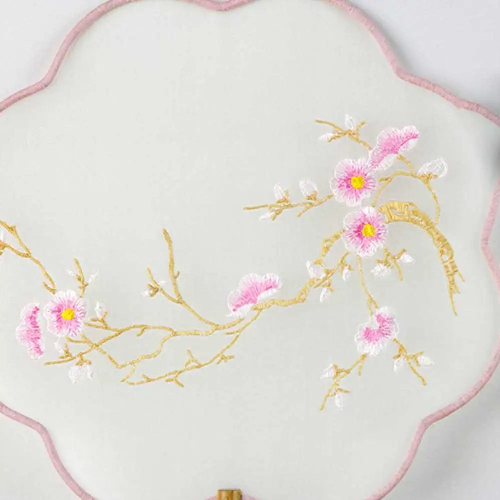 Chinese Su Embroidery Hand Fan Lifelike Crane Pattern Double-Sided Hand Fan 2019ing