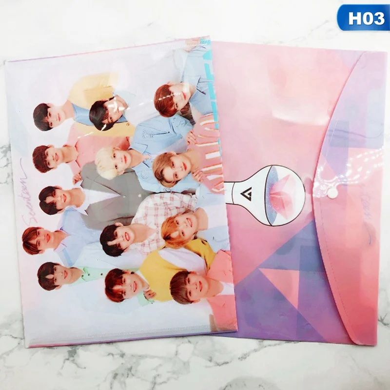 03 BLACKPINK GOT7 дважды pvc канцелярские принадлежности папка для документов A4 документ файл папку наполнение продукция карман для офиса, школы - Цвет: 03