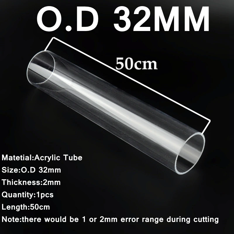 1~10Pcs 20/25/32mm Transparent Acrylic End Cap Pipe Connector Aquarium Fish Tank Water Supply Tube Plug Garden Joint Fittings 