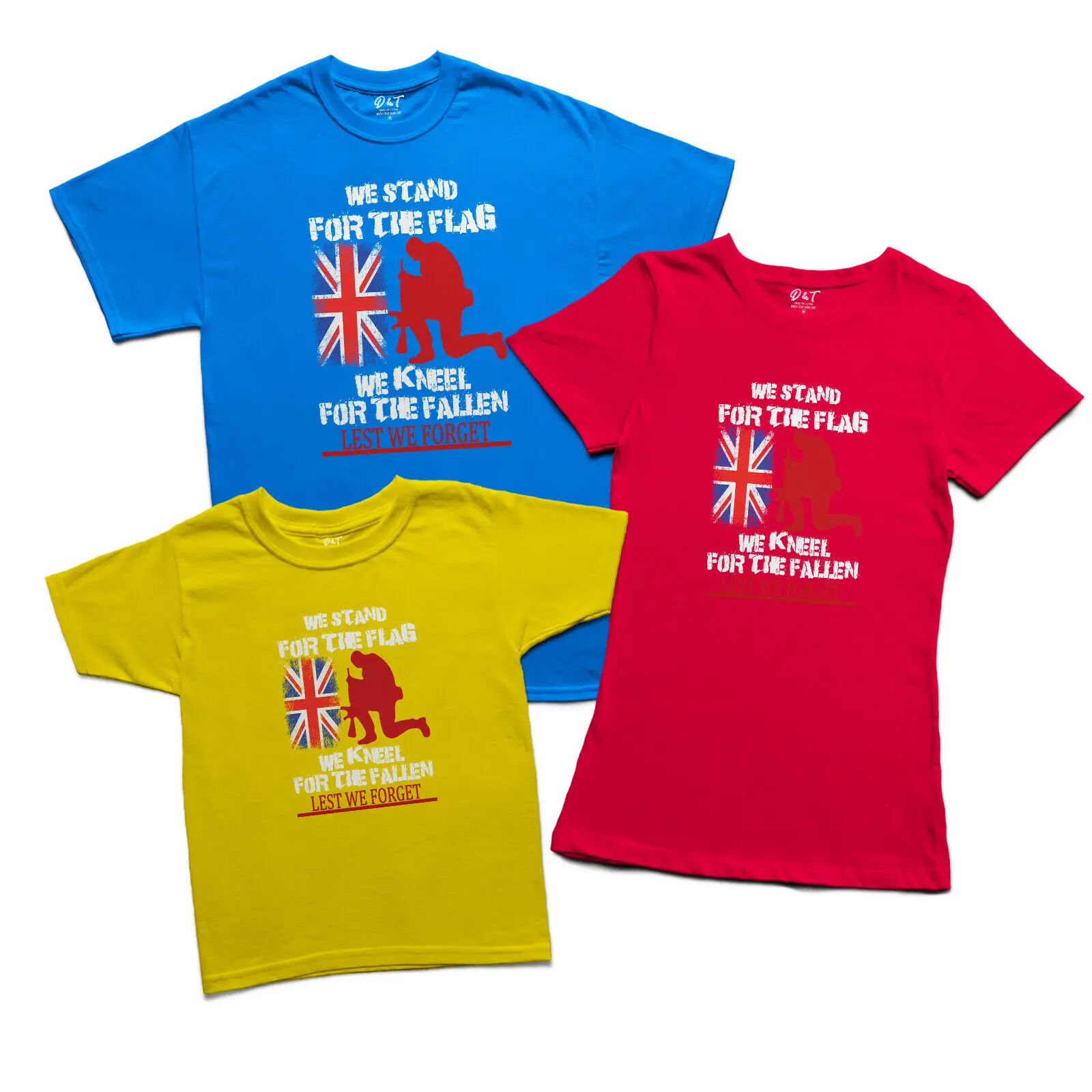 

We Stand For The Flag Mens T Shirt British Flag Remembrance Day Veteran Tee