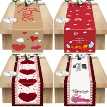 Tapis de Table en lin Durable avec transfert de chaleur numérique, décoration de mariage, de noël, de noël, nouvelle collection