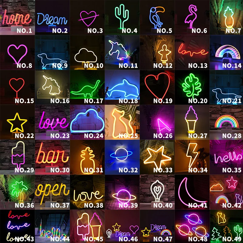 

Neon Light Party Wall Hanging Creative LED Neon Sign for Shop Window Art Wall Decor Bar pub home Colorful Neon Lamp USB Powered