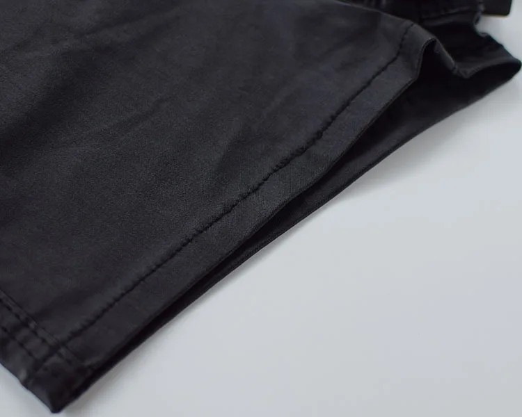 SupSindy, новинка, Осень-зима, модные женские шорты, черные, искусственная кожа, высокая талия, сексуальные, тянущиеся, шорты для женщин, дикие, тонкие, короткие, для женщин