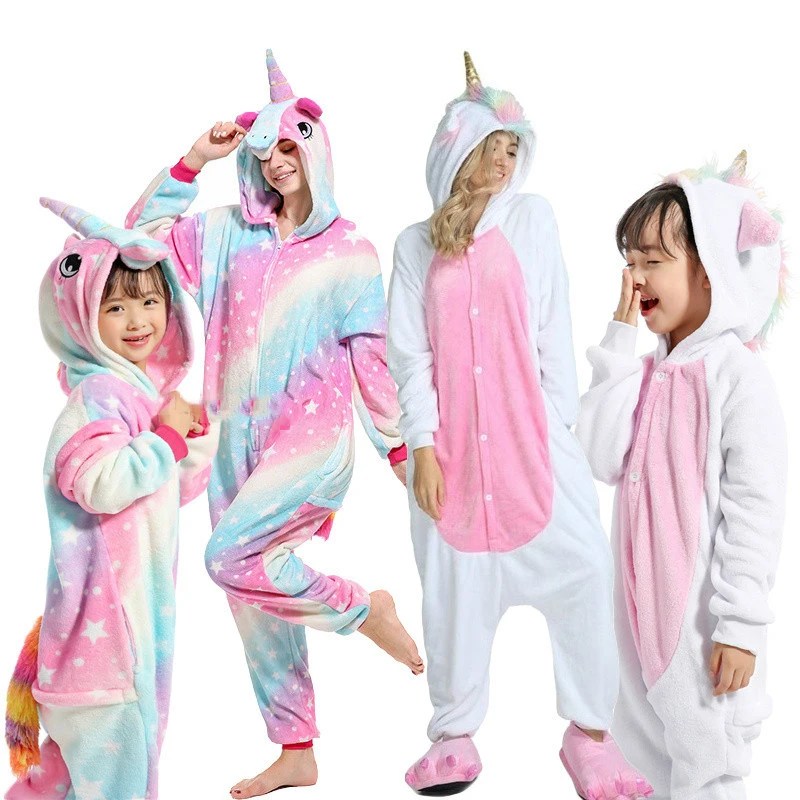 кингуруми Пижама в виде животного для взрослых женщин единорог пижамы Onesie панда