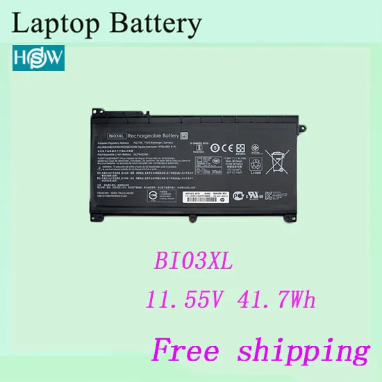 Аккумулятор для ноутбука Hp HSTNN-LB7P 844203-850 843537-421 BI03XL аккумулятор