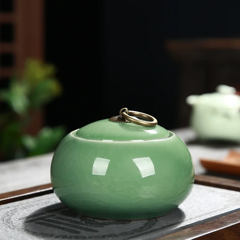Винтажные чайные присадки в китайском стиле керамическая Емкость коробки чайные листья контейнер керамический Органайзер Домашний Чайный домик столовая чайная банка - Цвет: 6