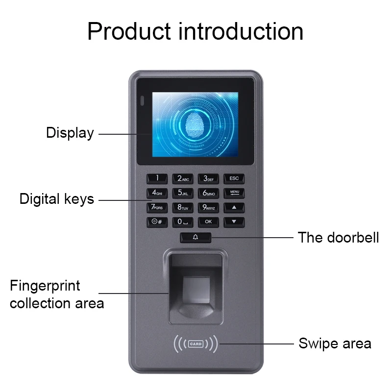 Eseye RFID система контроля доступа по отпечаткам пальцев система контроля доступа USB диск загрузки данных рекордер работник для офиса компании