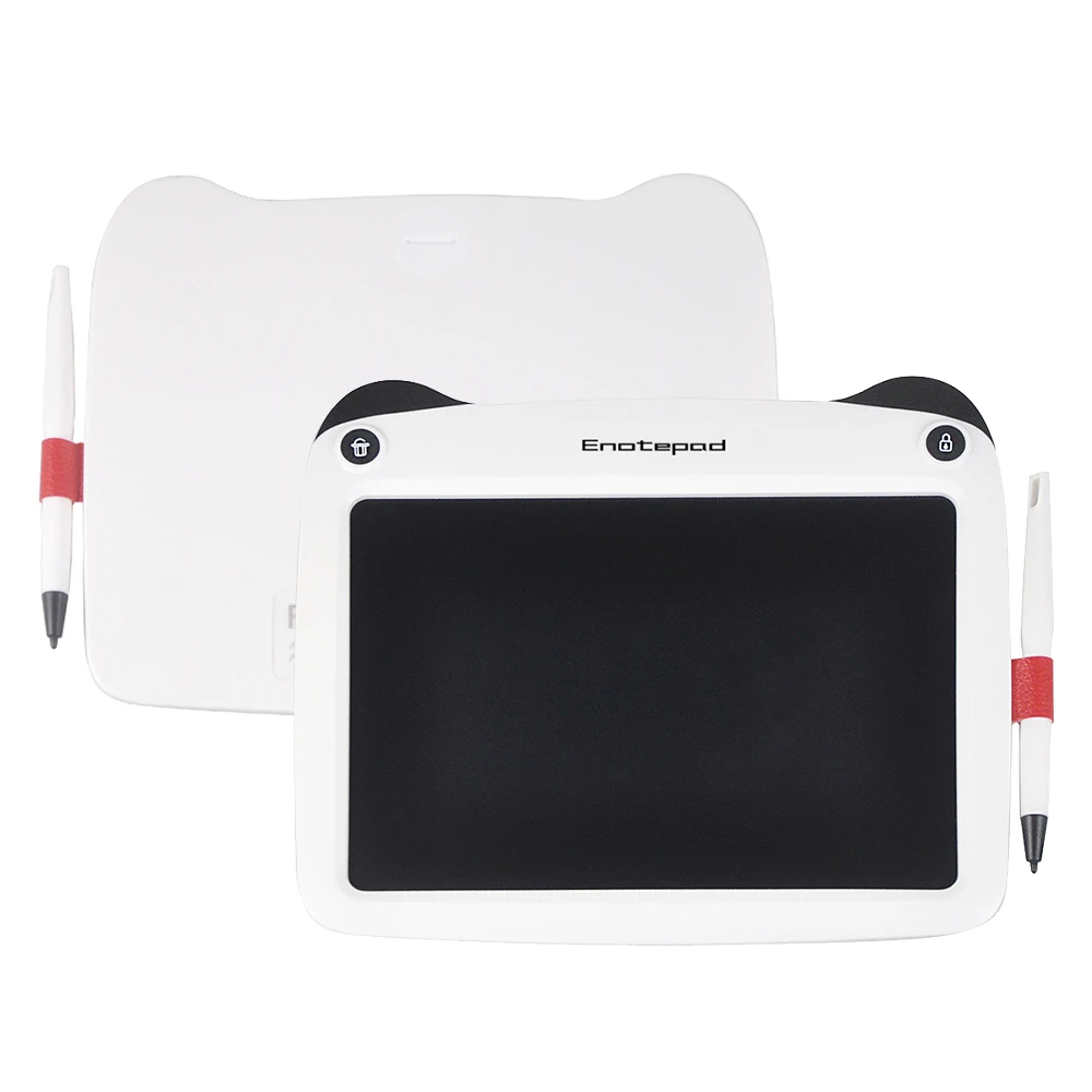 

Enotepad LCD Writing Pad Tablet Kids Drawing Board Pads 9 Inch Portable Graphic Board with Erase Lock Button for Kids Gift White