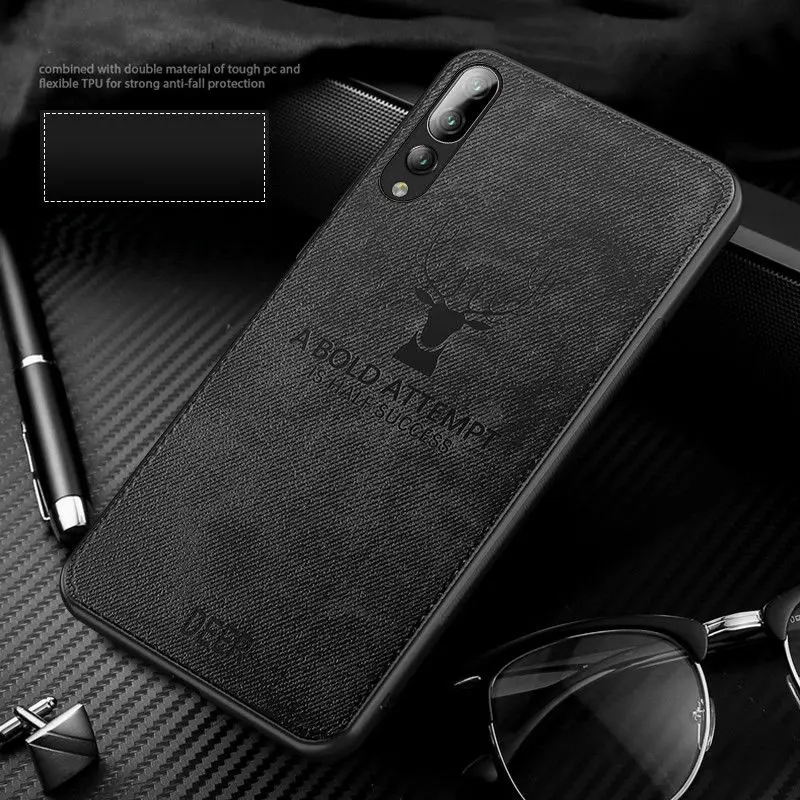 Роскошный мягкий чехол из ТПУ с тканевый чехол для телефона для samsung Galaxy A50 A70 A7 M20 Чехлы для задней панели для Galaxy Note 10 9 8 S10 9 8 A40 A30 Coque - Цвет: Black
