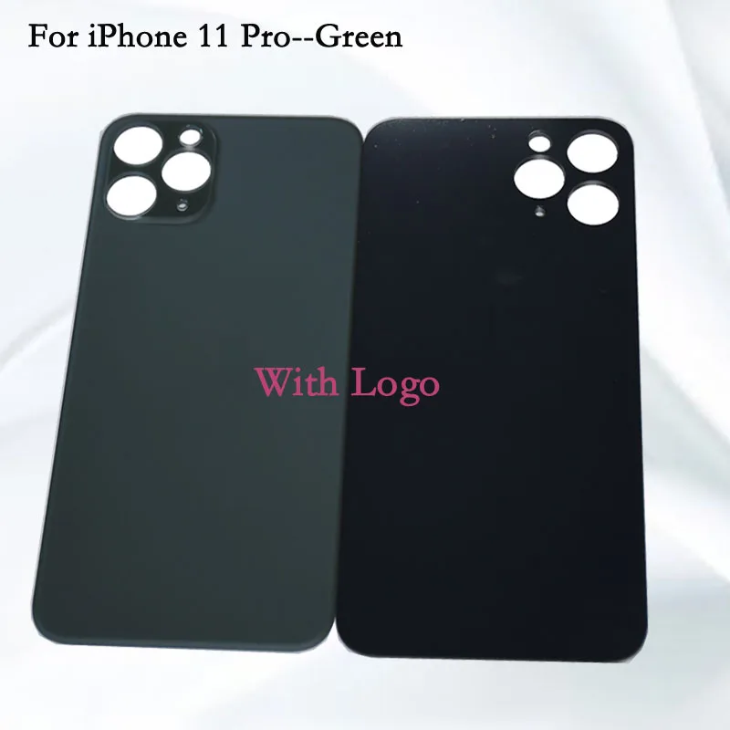 Большое отверстие Задняя крышка батареи Стекло для iPhone11 Pro 5,8 дюймов с логотипом задняя крышка Дверь Корпус Высокое качество Замена