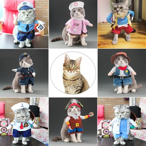 재미있는 반려동물 의상, 귀여운 고양이, 개 의상, 일어서기 3