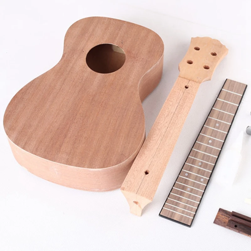 Гавайская гитара 23 дюймов укулеле Diy комплект из красного дерева струны Гавайская гитара для картина ручной работы идеальная одежда для родителей и ребенка кампании