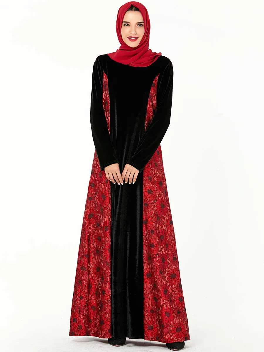 BNSQ женские мусульманские Длинные платья плюс размер халат abaya открытый Дубай Парер Рамадан Повседневный кафтан длинное платье