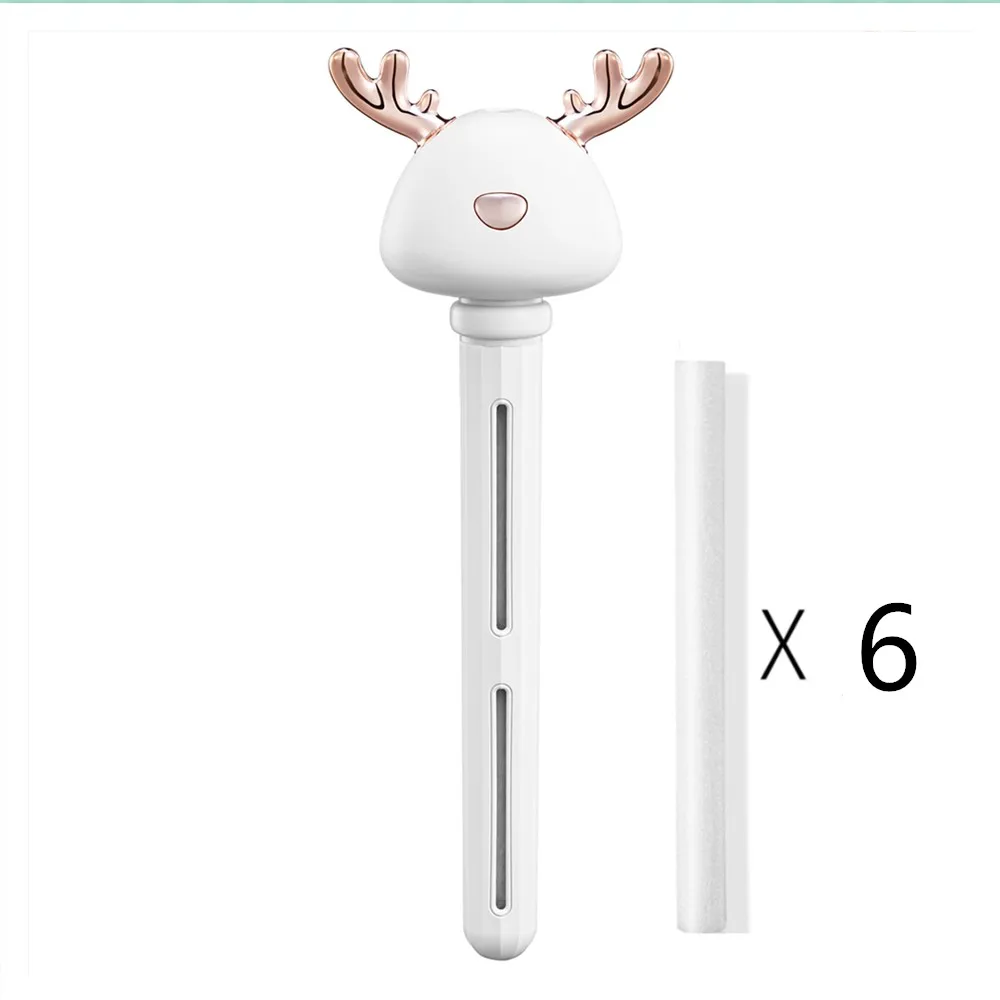 White Портативный автомобильный мини-увлажнитель воздуха с оленем, USB флакон, увлажнитель воздуха, арома-диффузор, распылитель для дома, увлажнитель воздуха, тумана для путешествий - Цвет: White