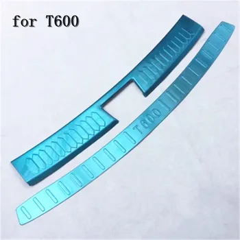 

Car Styling stainless steel Rear Bumper Protector Sill Trunk Tread Plate Trim For Zotye T600 2014-2017