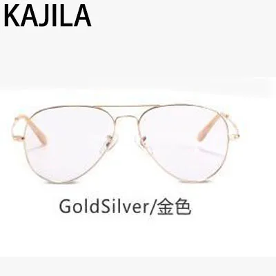 Gold Sliver Анти-синий светильник овальная прозрачная оправа для очков женские и мужские зеркальные антибликовые Компьютерные очки для женщин UV400 3026 - Цвет оправы: Gold Sliver