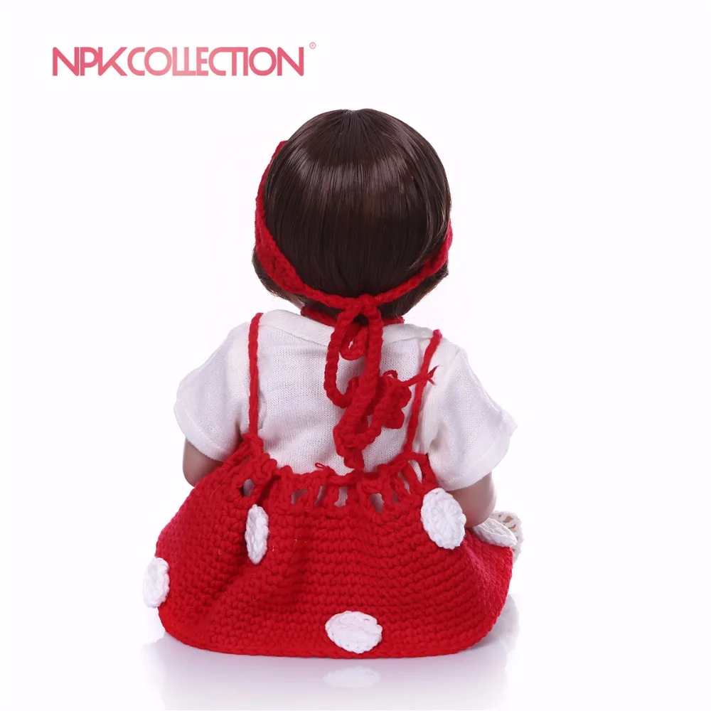 NPK 46 см красные куклы reborn мягкий силиконовый детский куклы Bebe Принцесса reborn bonecas красивая одежда жирафа плюшевая кукла в подарок детские игрушки