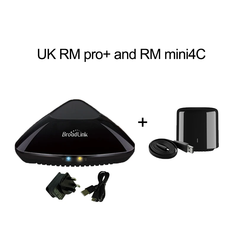 UK rm3 and rm mini3 Broadlink RM Pro+ RM33/RM4C Мини WiFi+ IR+ RF Универсальный Интеллектуальный пульт дистанционного управления Лер Голосовое управление работает с Alexa Google Home - Bundle: UK rm3 and rm mini3