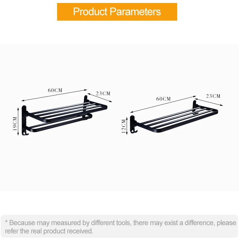 Вешалка для полотенец, держатель для ванной комнаты, ручная стойка для ванной, полочка для полотенец, космическая алюминиевая гостиничная стойка для туалета, черная настенная рейка с крюком