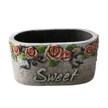 Роза лоза цветок рельеф Европейский стиль цементный горшок Силиконовые формы декоративные Ретро промышленные ручной работы DIY Плесень Глина Ремесло плесень