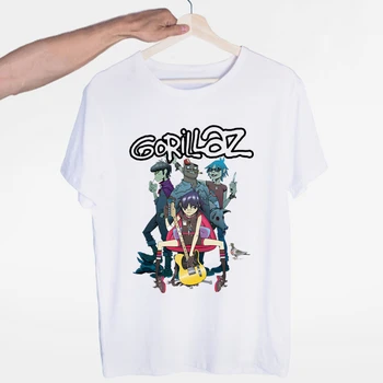

Gorillaz Rock Band ChakaKhan Noodle Murdoc Russel T-shirt O-Neck Short Sleeves Summer Casual Fashion Unisex Men and Women Tshirt