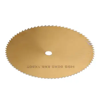 

70/80mm HSS TI-coated Circular Saw Blade Metal Woodworking Plastic Cutting 6mm