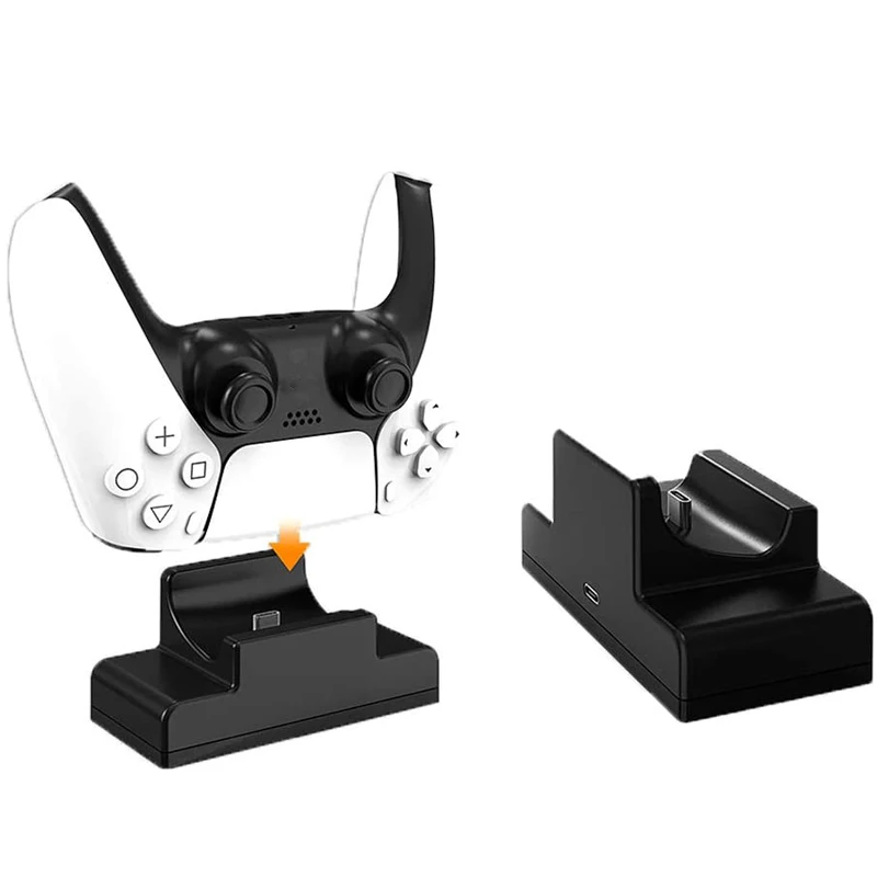 

For PS5 Controller Console Charger Single USB Fast Charging Docking Station Stand&LED Indicator For Sony PS5 Gamepad
