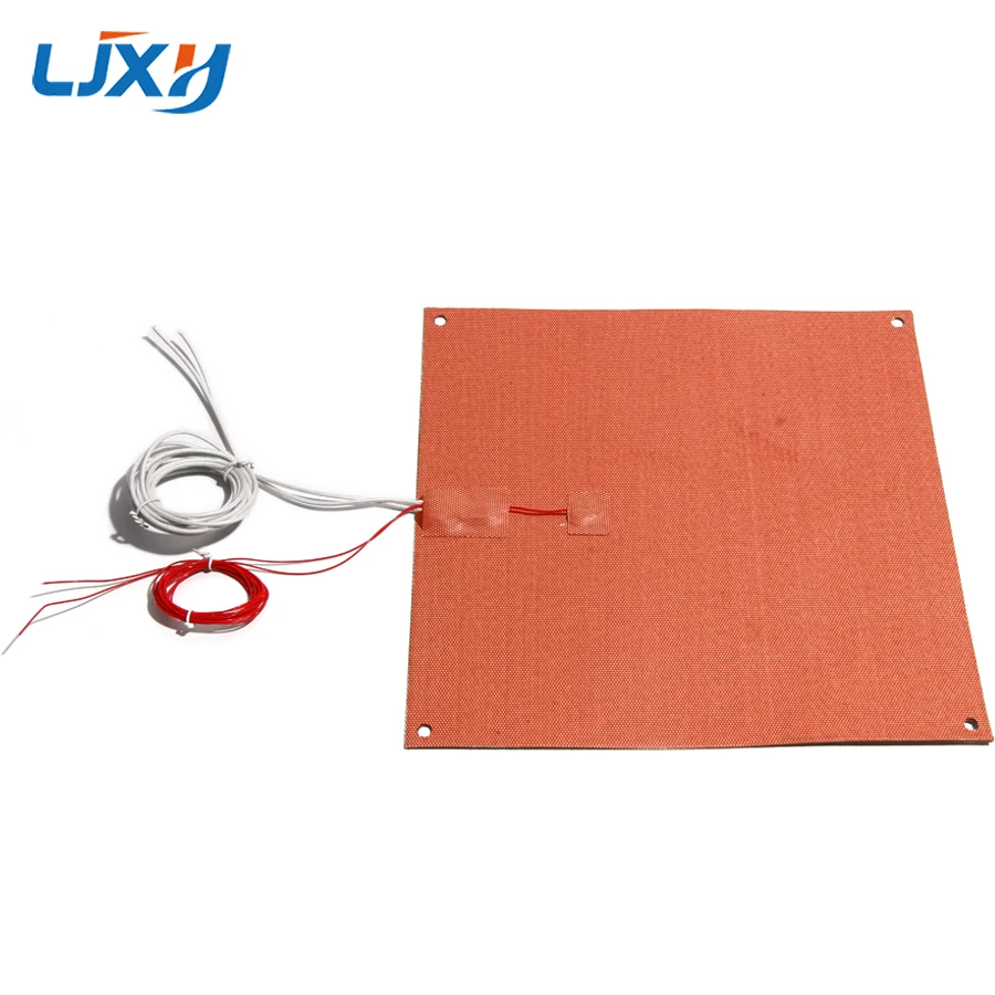 

LJXH 240/245/250/280mm Polyimide Film 3D Printer Heater Wire-wound Silicone Rubber Coated Fiberglass Heating Pad with Holes