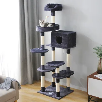 

New Comfortable Cat Climbing Tree High Quality Healthy Cat Furniture Activity Center Pet Climbing Frame Strong Wearable Cat Toy
