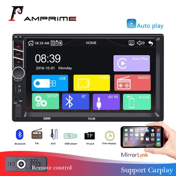 

AMPrime 2 din Car Radio 7" Player MP5 Touch Digital Display Bluetooth Multimedia AUX-IN/FM/USB/SD Autoradio Car Backup Monitor