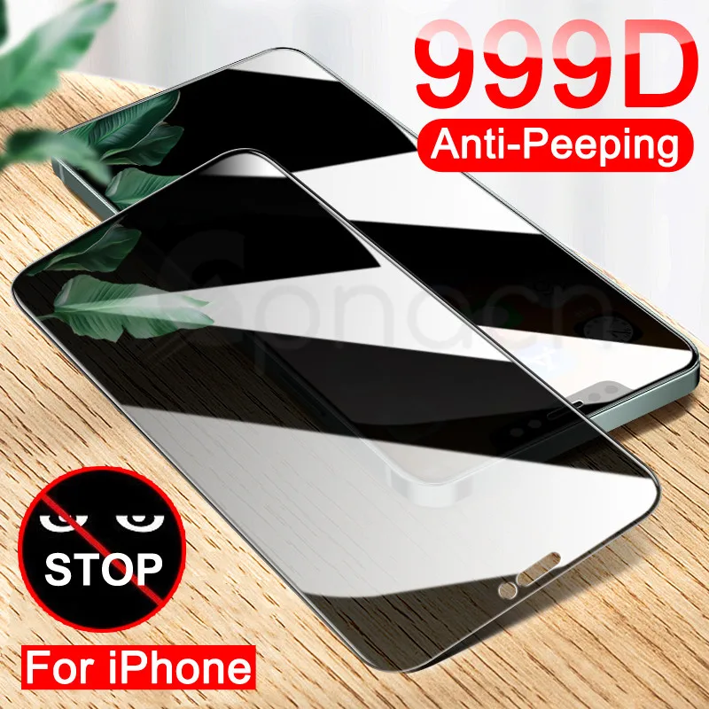 Антишпионское закаленное стекло для iPhone X XR XS 12 11 Pro Max Защита экрана