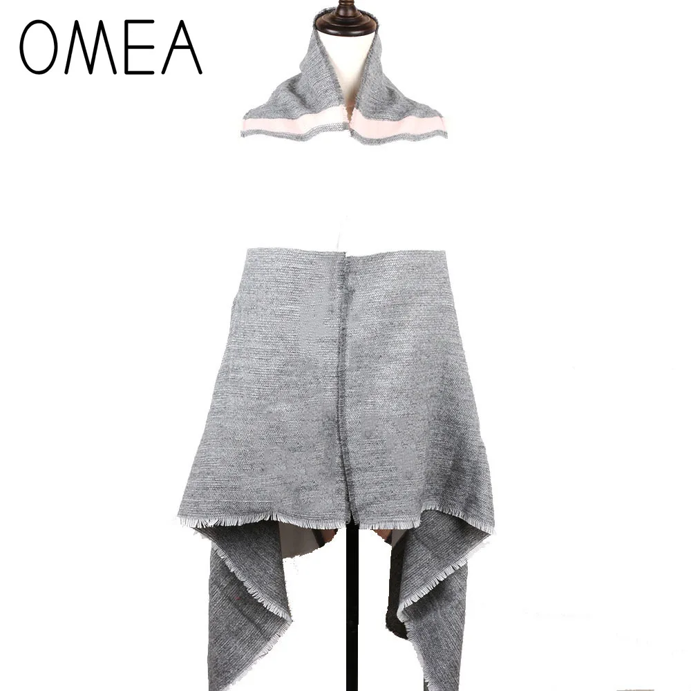 

OMEA Poncho and Cape Autum Plaid Scarf Winter Scarf Women Blanket Scarf Infinity Scarf Cashmere Scarf Shawls and Wraps Pashmina