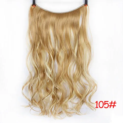 WEILAI женские длинные вьющиеся волосы большая волна цельный натуральный набор париков u-образный бесшовный парик для наращивания волос милый головной убор - Цвет: YX02-105