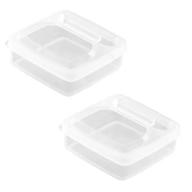 2 pezzi Contenitore per burro e formaggio Contenitore per frigorifero portatile Contenitore per frutta e verdura Contenitore per conservare i formaggi Contenitore trasparente per formaggio_voghion.com