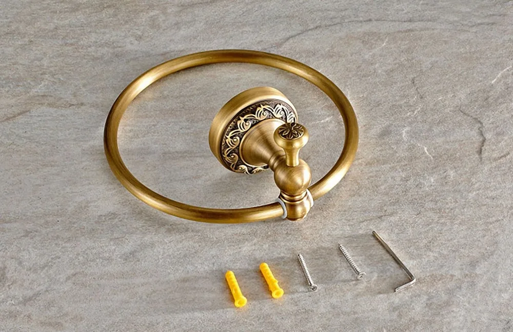 Antique Brass Esculpido Toalha Suporte De Papel