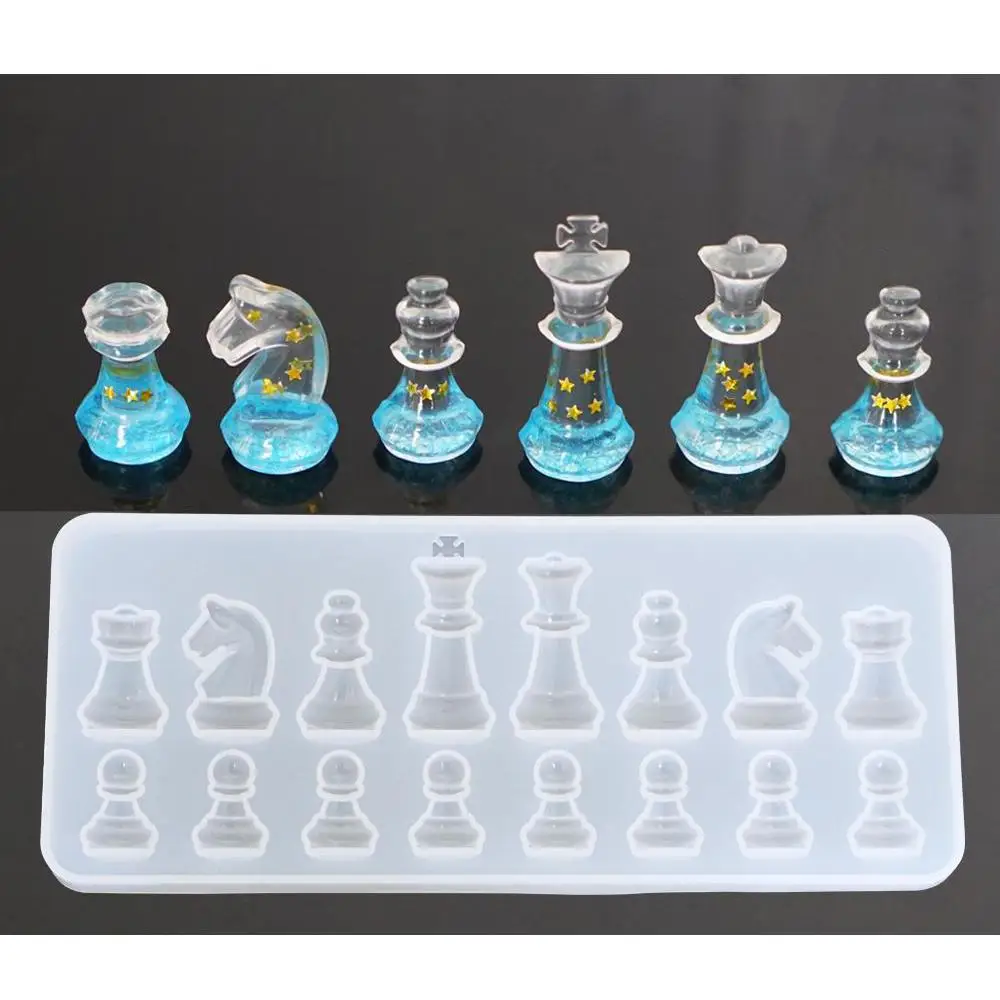 

Crystal Chess Shape Silicone Mold DIY Ornament Resin Casting Jewelry Making Mould Craft Mould Tool