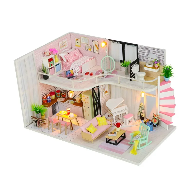 Деревянный кукольный домик lols Оригинал domek dla lalek diy Миниатюрный Кукольный casinha de