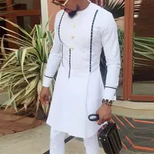 Африканская одежда мужская Дашики Традиционная Футболка Топы с длинными рукавами Осень мужская белая мужская футболка африканская одежда