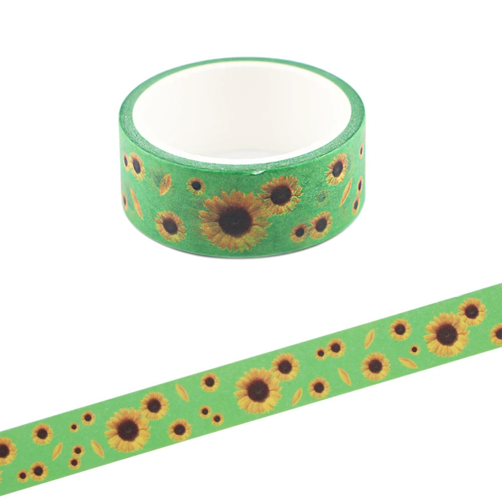

Ransitute R1186 Green Daisy Painting Washi Tape Set Adhesive Tape DIY Decoration Scrapbooking Diary Tape Stationery Supply