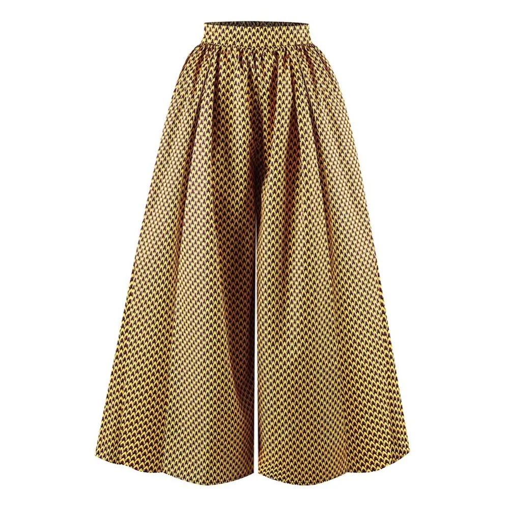 Брюки женские с завышенной талией и широкими штанинами повседневные свободные