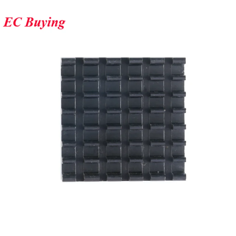 10 Dissipateurs Thermiques En Aluminium 25x25x10mm - Pour Refroidissement Composants électroniques, Puces, LED - Noir