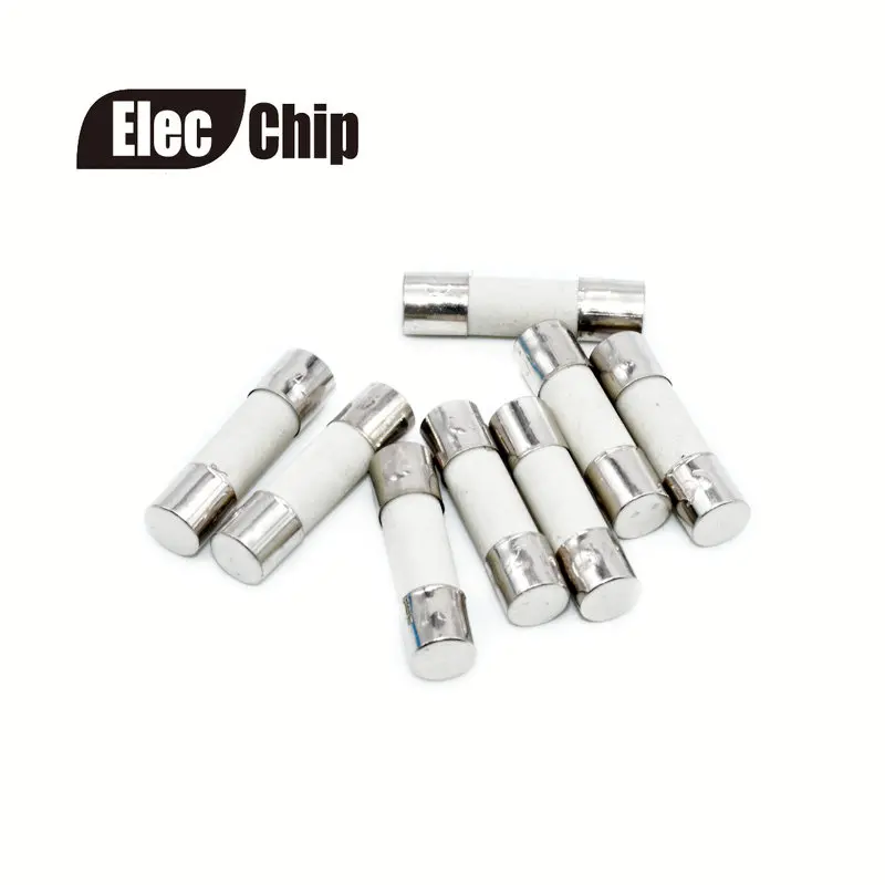 100 pcs/Керамика плавкая вставка 5*20 мм/6*30 мм Предохранитель F1A 2A 3A 3.15A 4A 5A 6A 6.3A 7A 8A 10A 15A 20A 25A 30A 250V 5X20 мм/6X30 мм