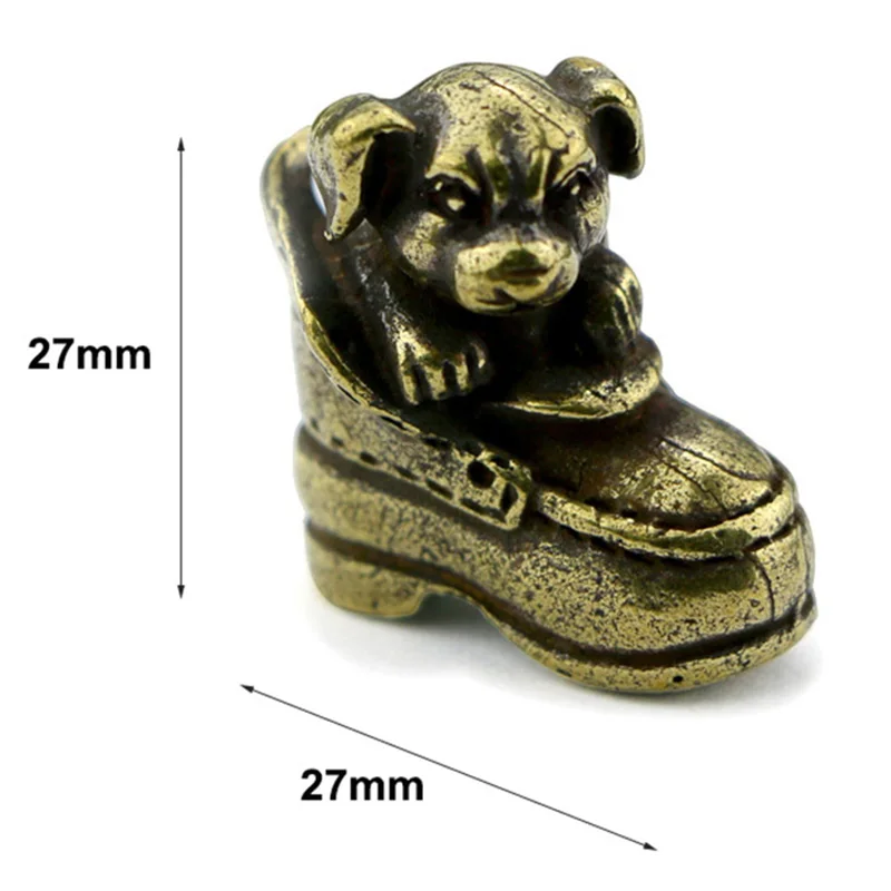 F Charm Dog Pendant Necklace Statue Crafts Ornament Figurine Hanging Accessories Vintage Brass Home Office Car Desk Decoration - Цвет: F