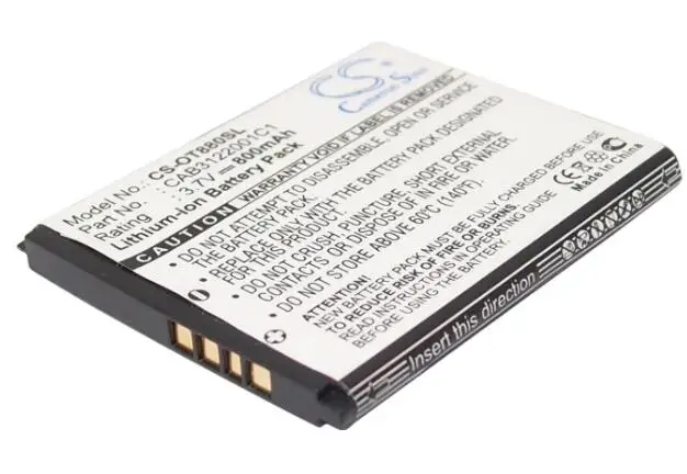 Cameron sino 800 мАч батарея для ALCATEL Работает с любым оператором, A392 A392G Miss Sixty One Touch 2005 2005D 510 510A 602 710 хром OT-2040D OT-385D